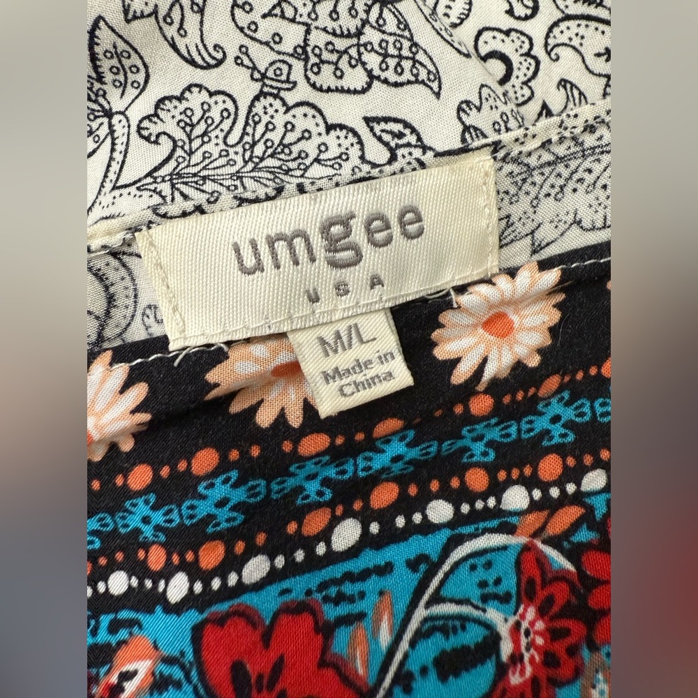 Umgee Multicolor Patterned Kaftan - Picture 2 of 8